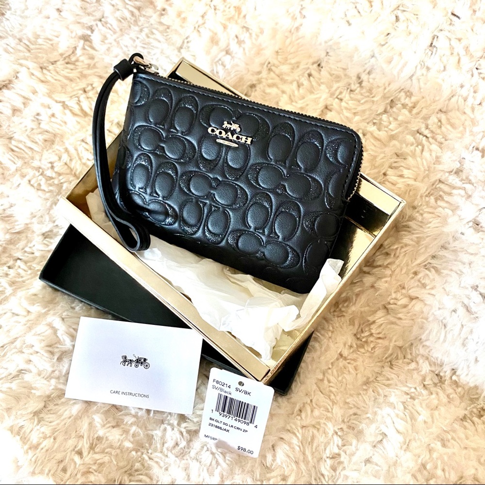 Coach Wristlet in Black NWT!